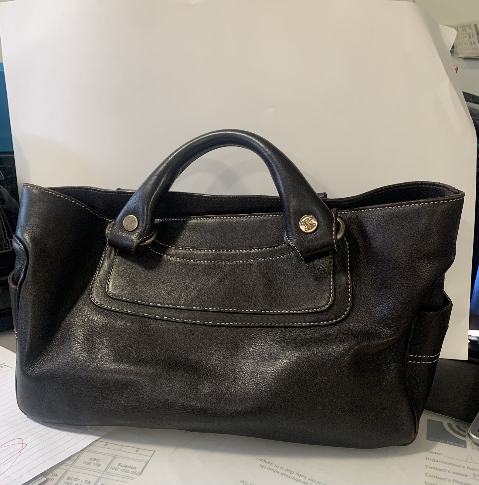 celine womens boogie leather bag