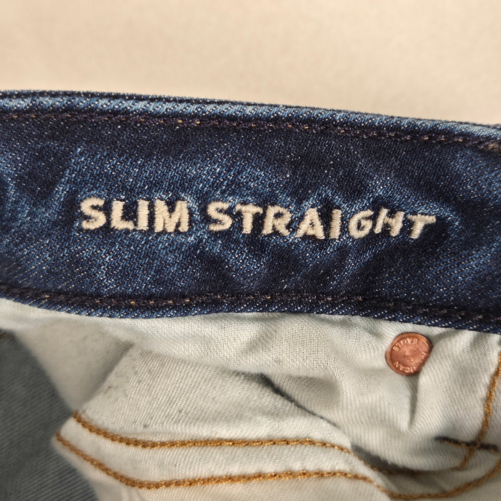 American Eagle Air Flex Slim Straight Jeans Men’s 36 X 32 (Tagged 34×32) Wiskers