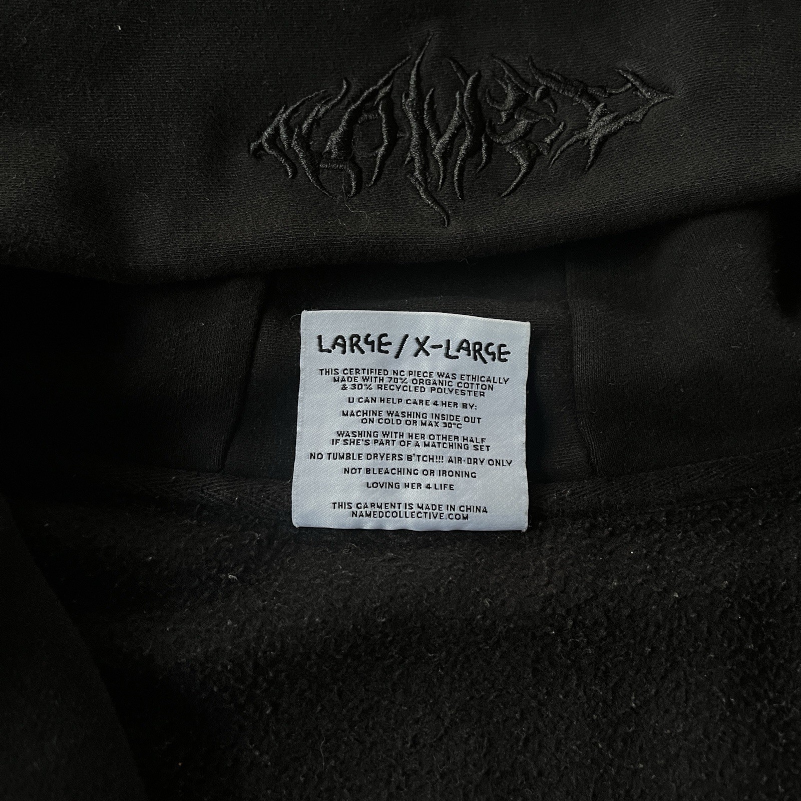 Named Collective Rhinestone Sweatpants Jacket Zip Up Logo Set Sz L/XL