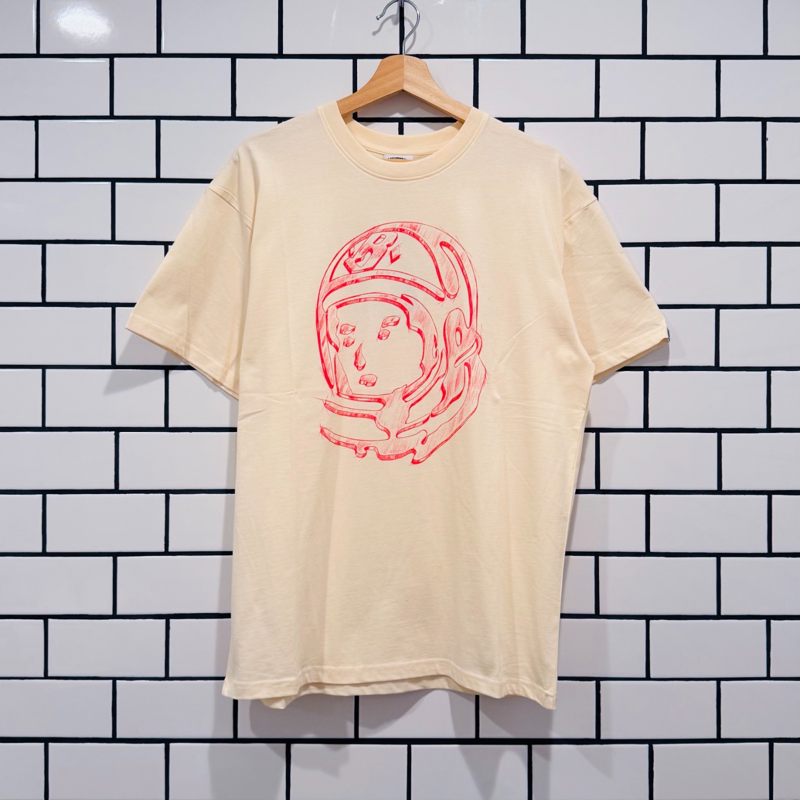BILLIONAIRE BOYS CLUB BBC HELMET SKETCH SS TEE ECRU