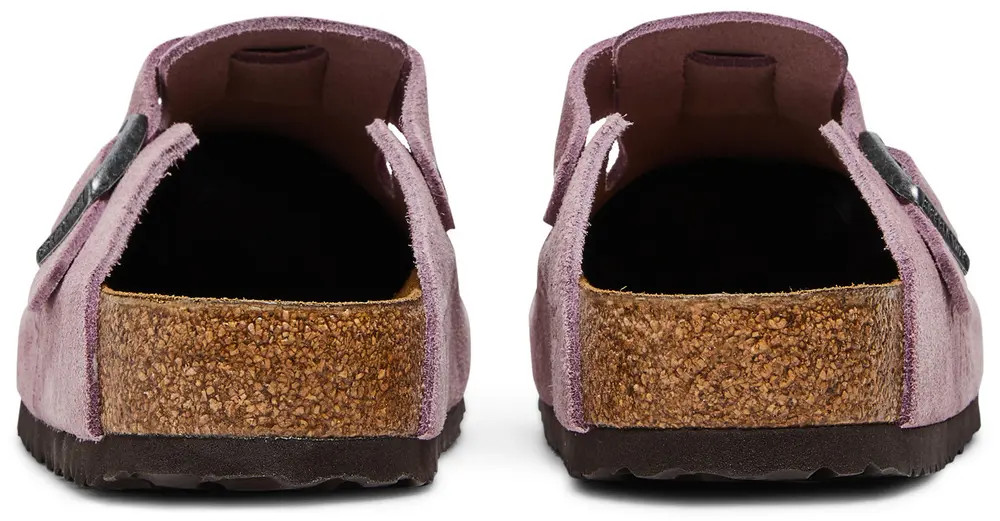 Birkenstock × Stussy Boston Clog Dusty Pink Suede Leather Shoes Wide Size 37-45