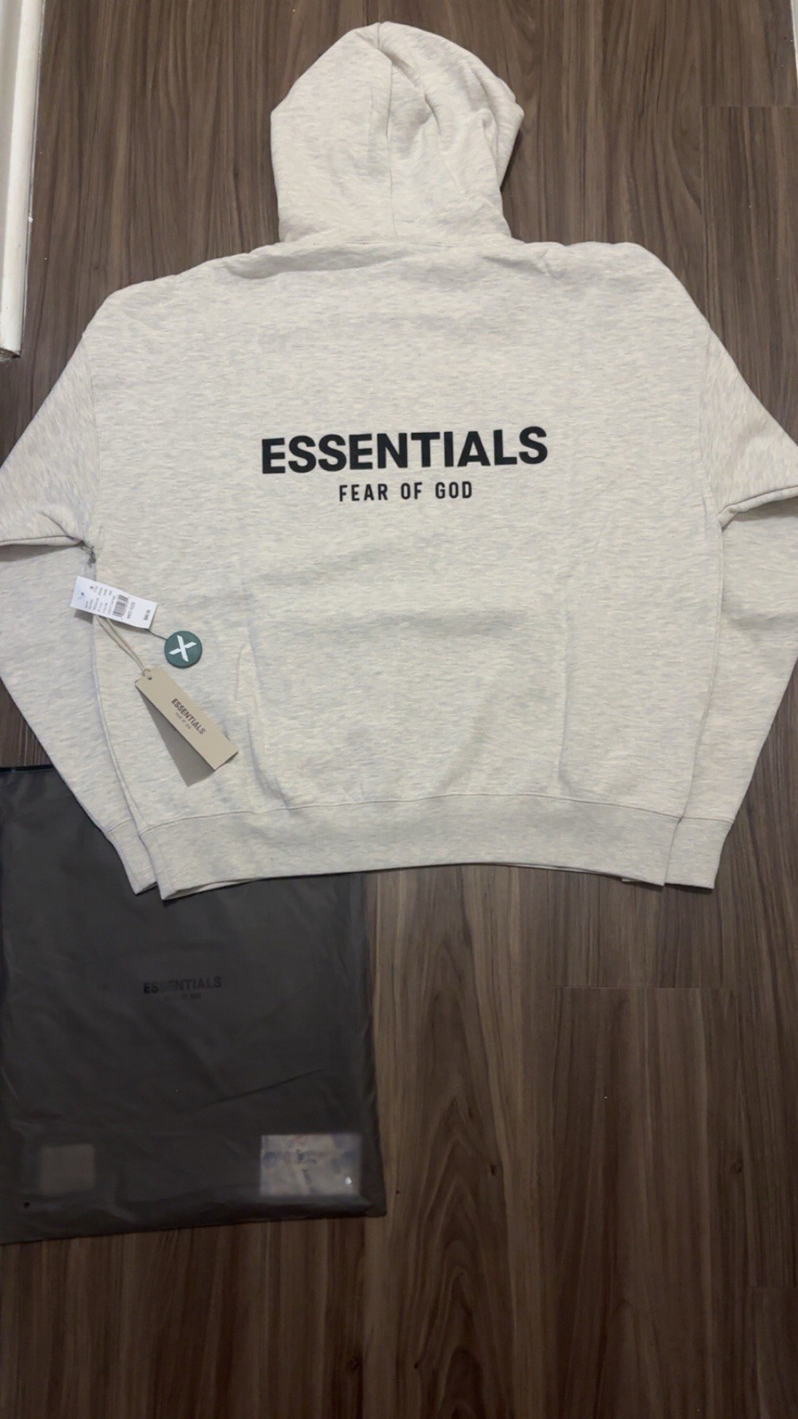 Fear of God Essentials Set Hoodie & Pants Light Oatmeal Size: M