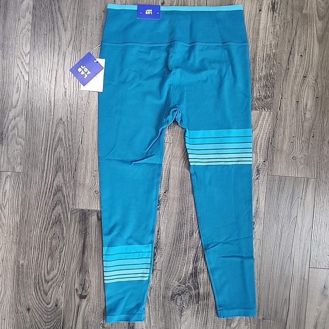 Womens Joy Lab 7/8 Length Leggings High Rise Blue Aqua Size Large NWT