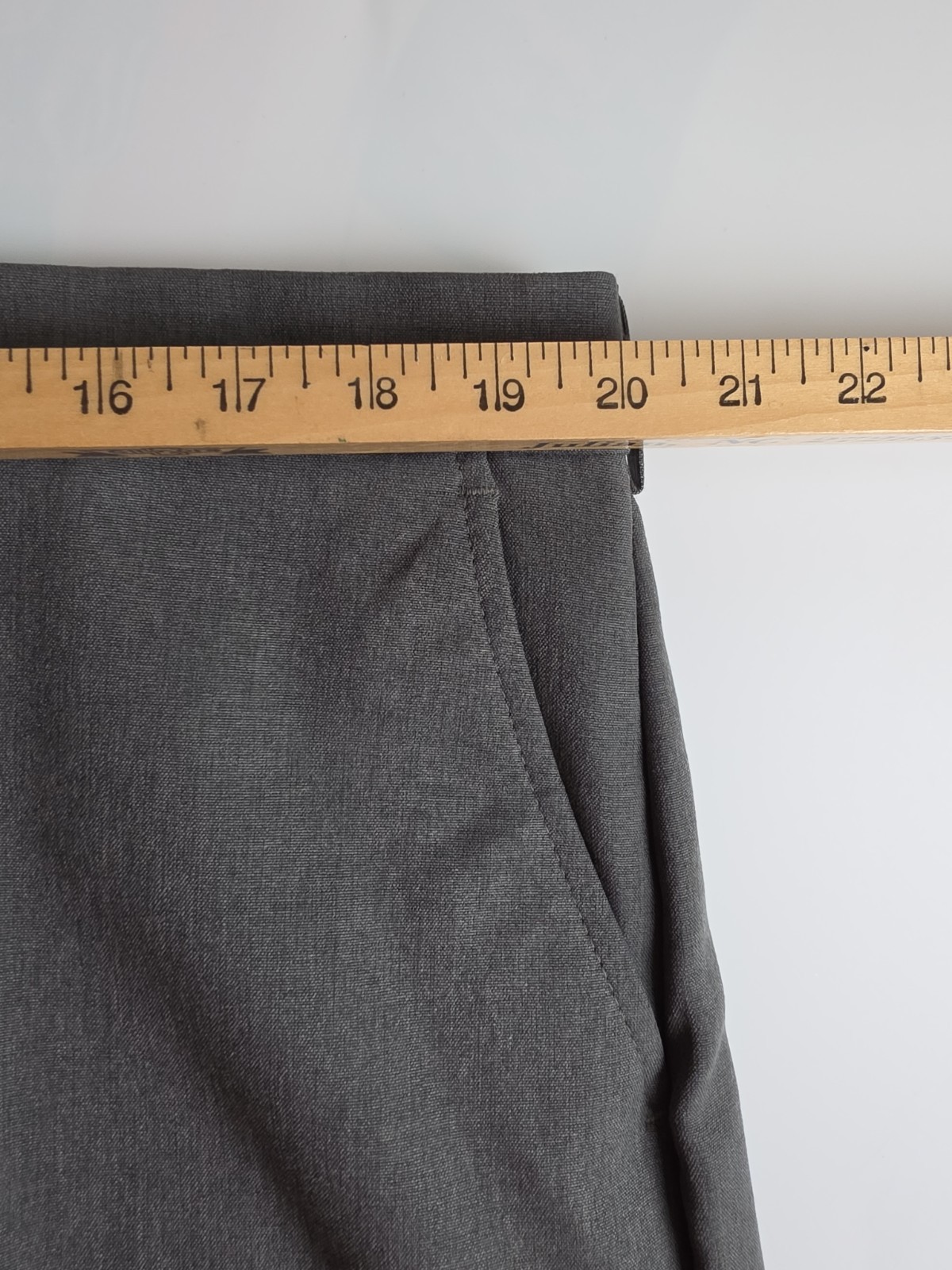 David Taylor Flex Fit Pants Men 42×29 Heather Gray Dress Pants Polyester RN15099