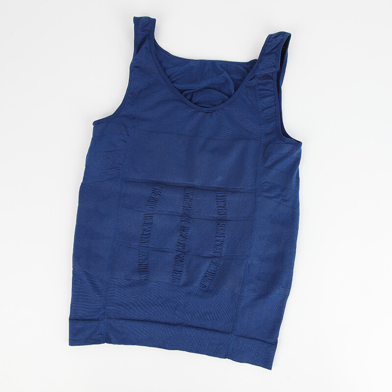 MENS SLIMMING BODY SHAPER BELLY CHEST COMPRESSION VEST GIRDLE SHIRTS TANK TOP US