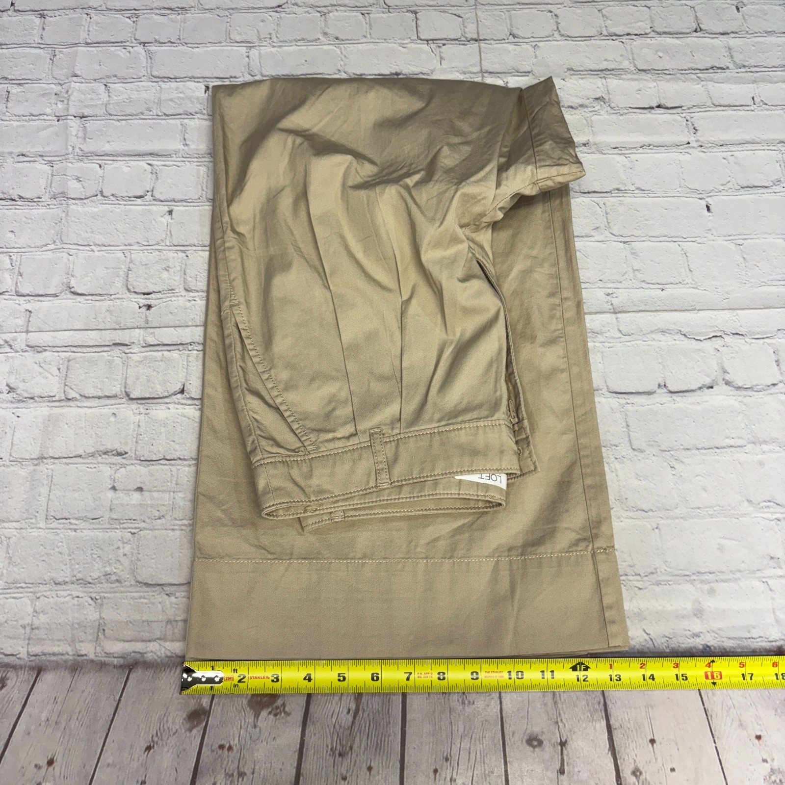 NWT Ann Taylor LOFT Pleated Wide Leg Pants Trouser Size 6 Beige SP24 D077 -27