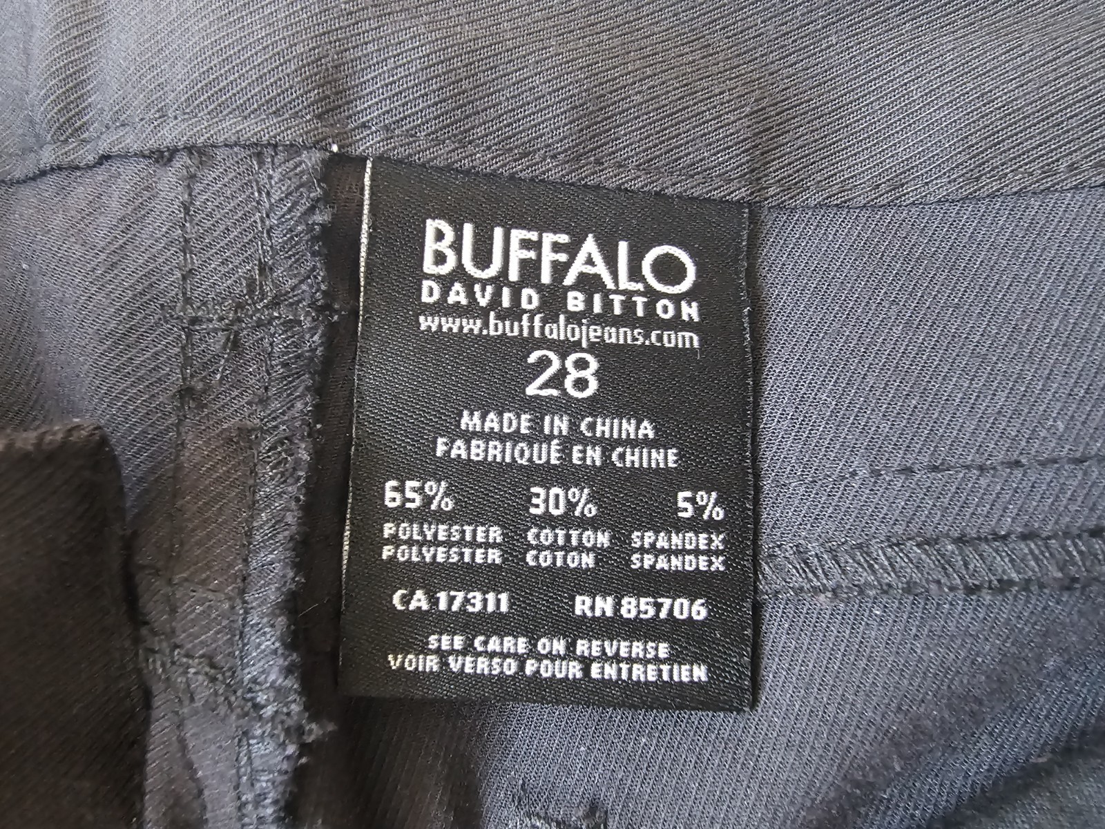 Buffalo David Bitton Womens Jeans Black 28 Lara Jean Legging Polyester Blend