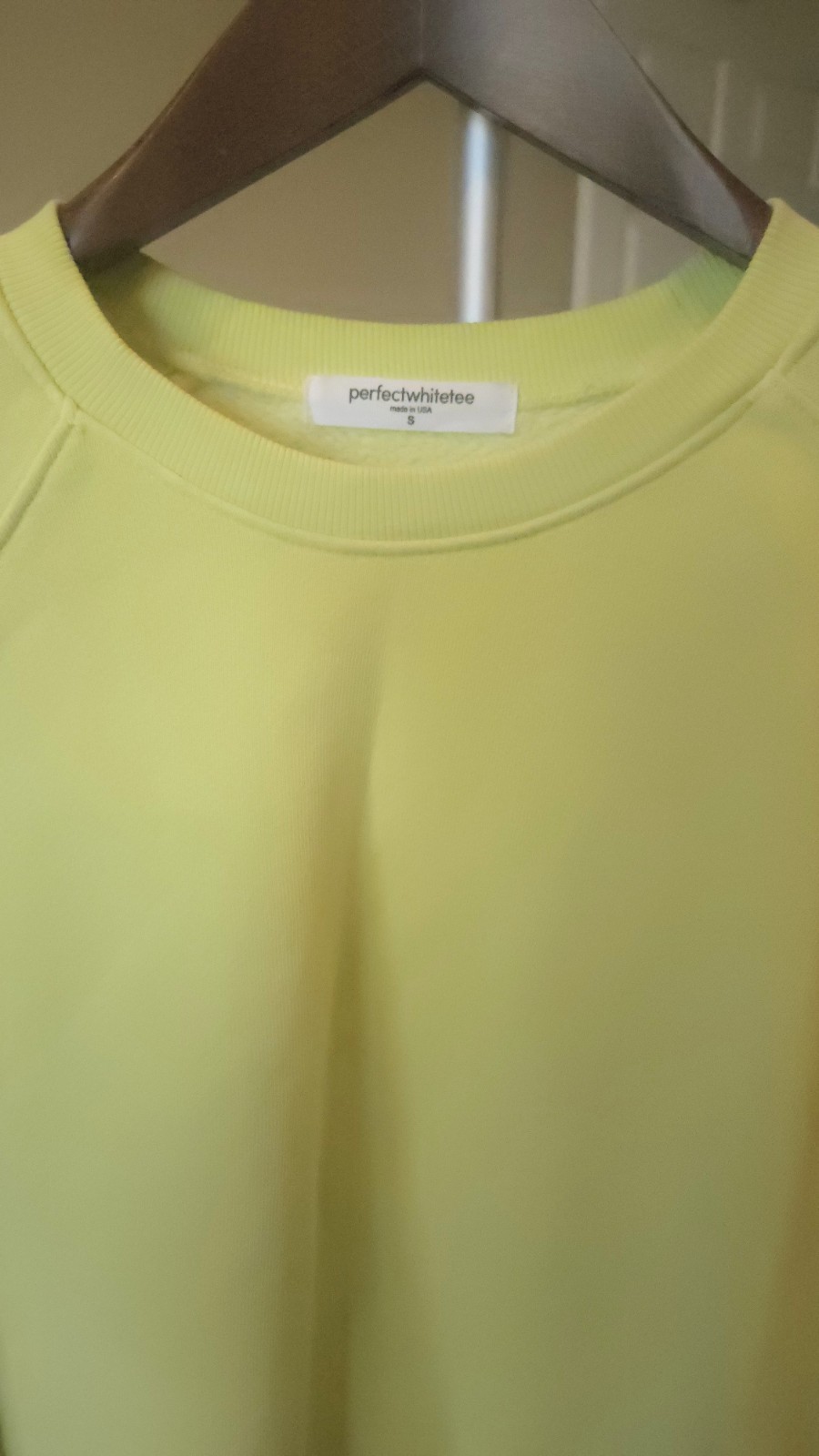 Perfect White Tee ~ Fleece Crew Neck Cotton Sweatshirt S