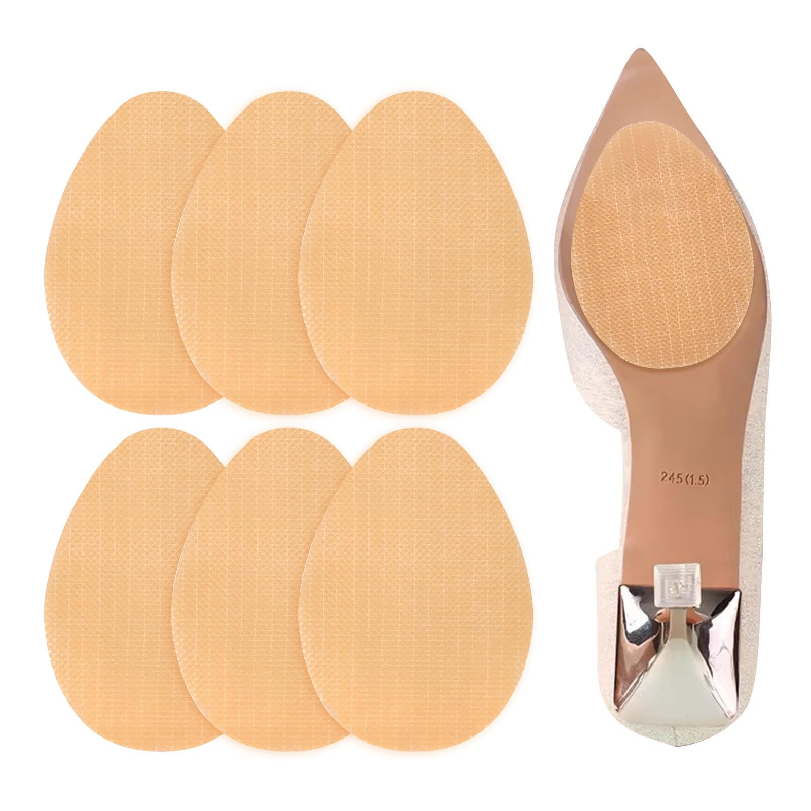 6 Pairs Non Slip Shoes Pads Self-Adhesive Anti Slip Sole Shoe Grips, Shoe Bot…