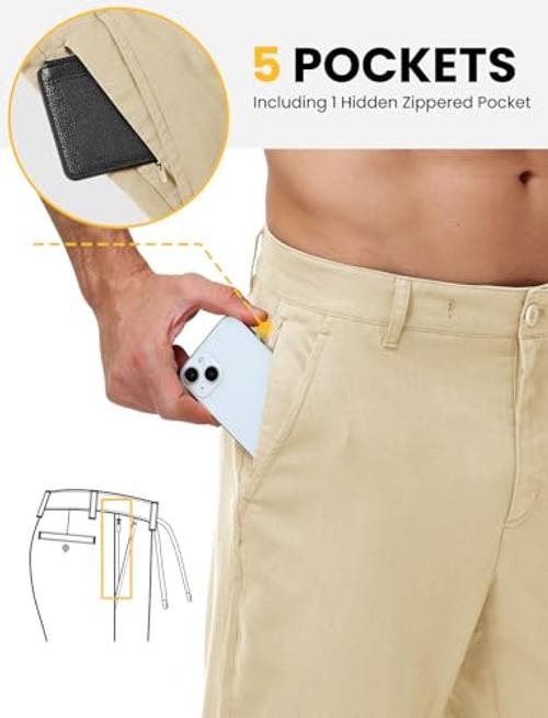 Men’s Linen Pants Casual Travel 5 Pockets Lightweight 30W x 29L Light Khaki