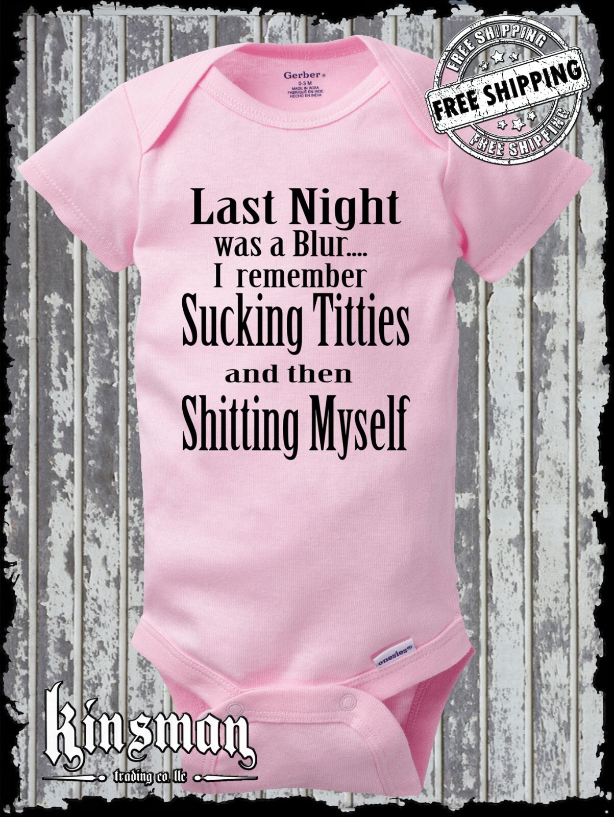 Last Night Was a Blur… Funny Baby / Infant Authentic Gerber Onesie HILARIOUS