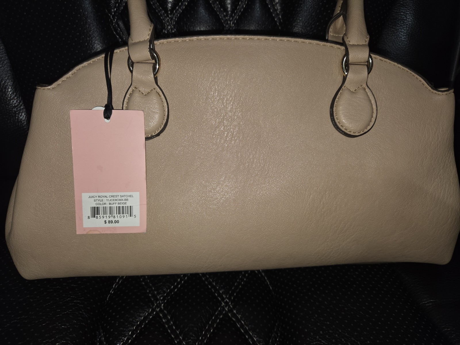 Juicy Couture 💫 Juicy Royal Crest Satchel – Buff Beige NWT