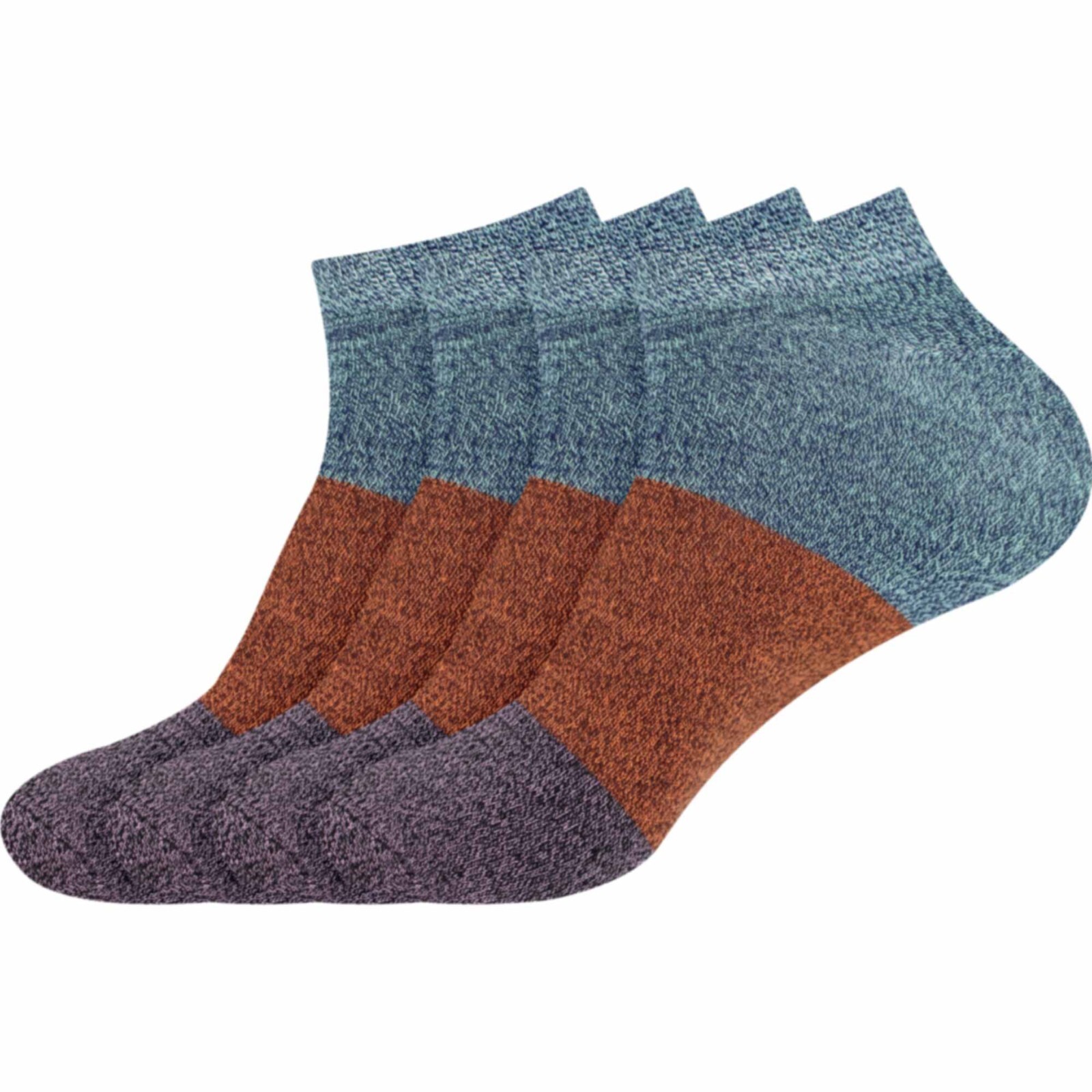 Men’s Rayon from Bamboo Fiber Casual Ankle Vintage 3 Color Strip – 4 Pack