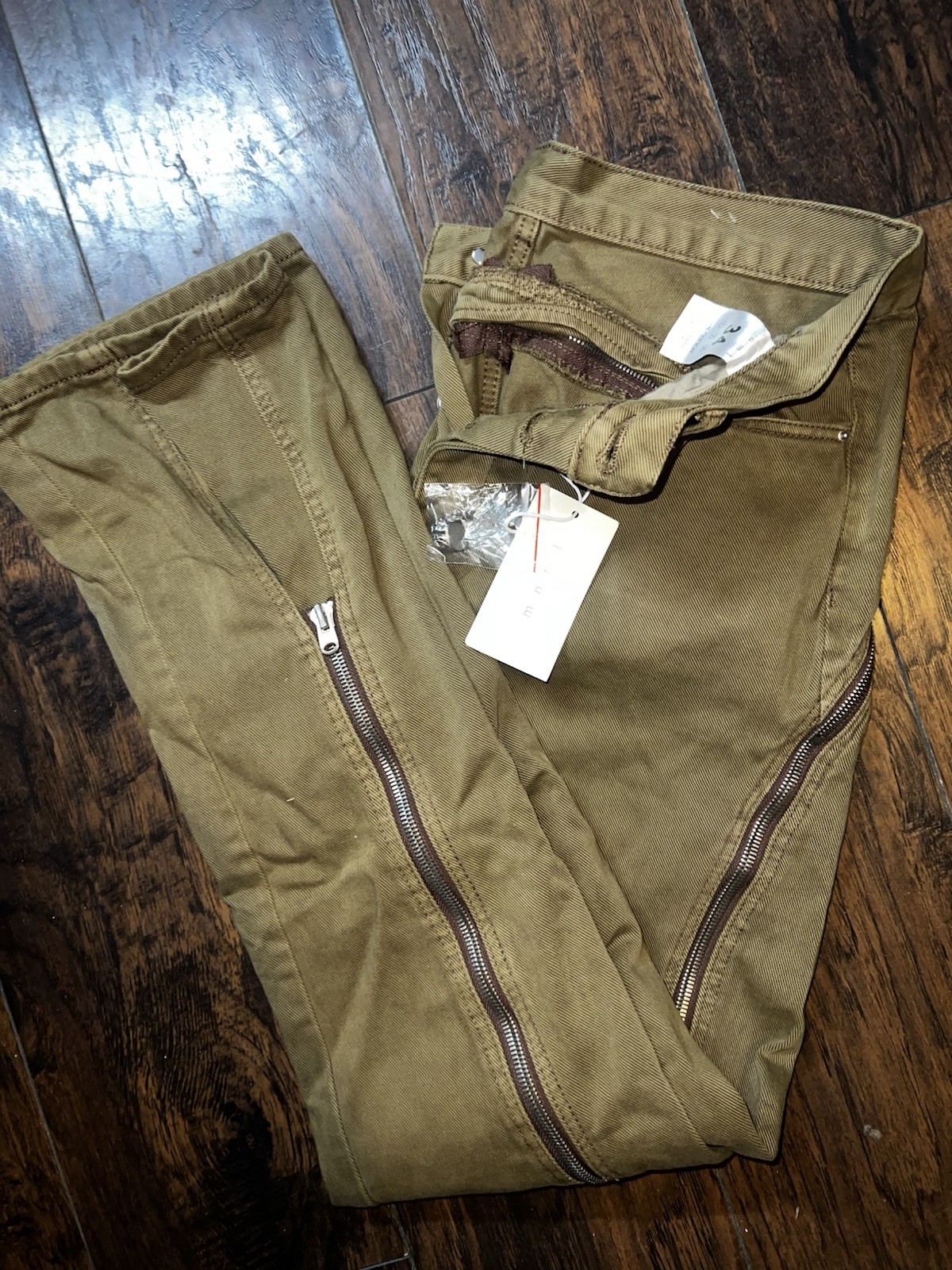 MNML D519 Zipper Flare Denim Size 34 Brand New. Never Worn With Tags