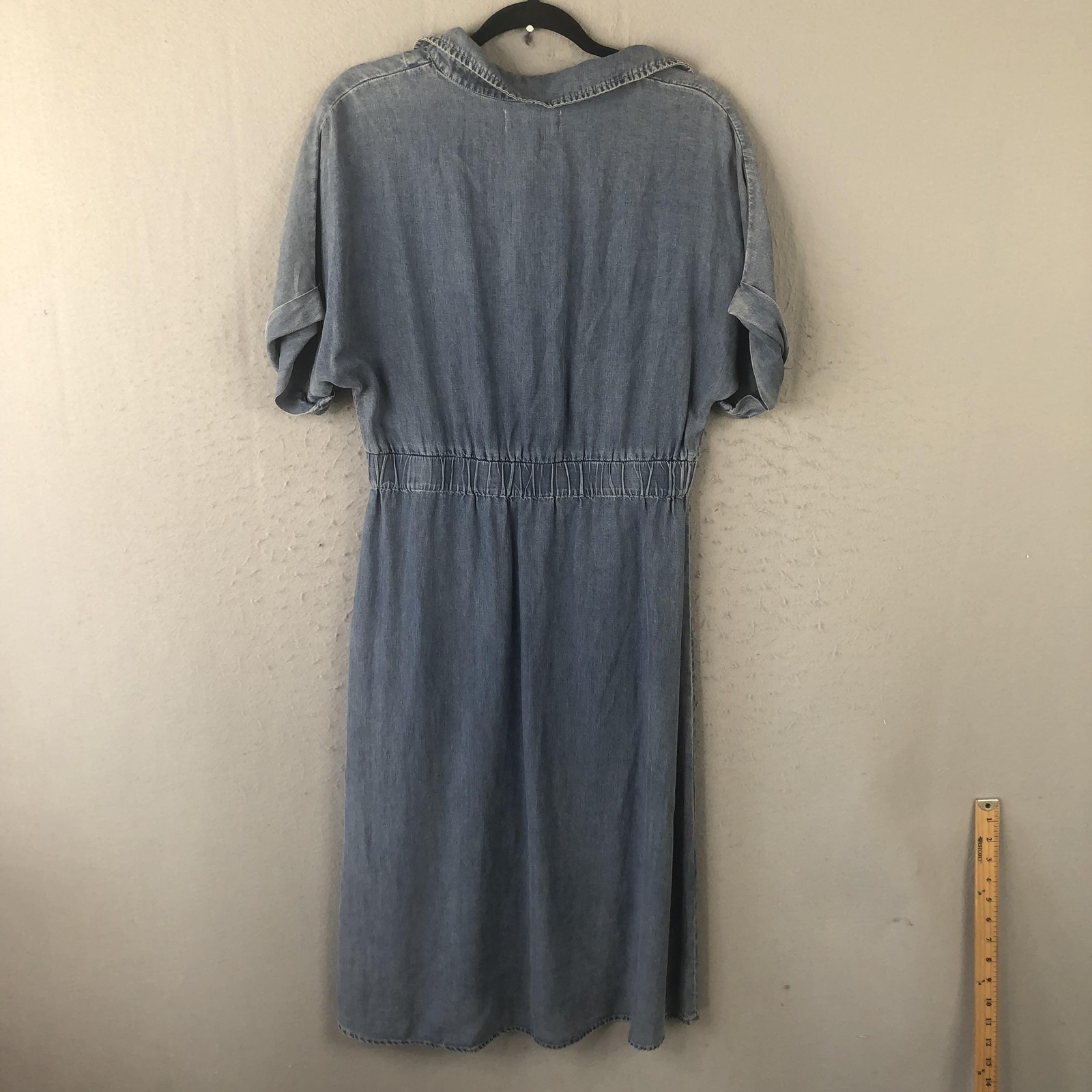 Dear John Denim Dress Womens Medium Tencel Chambray Blue Western Boho Casual