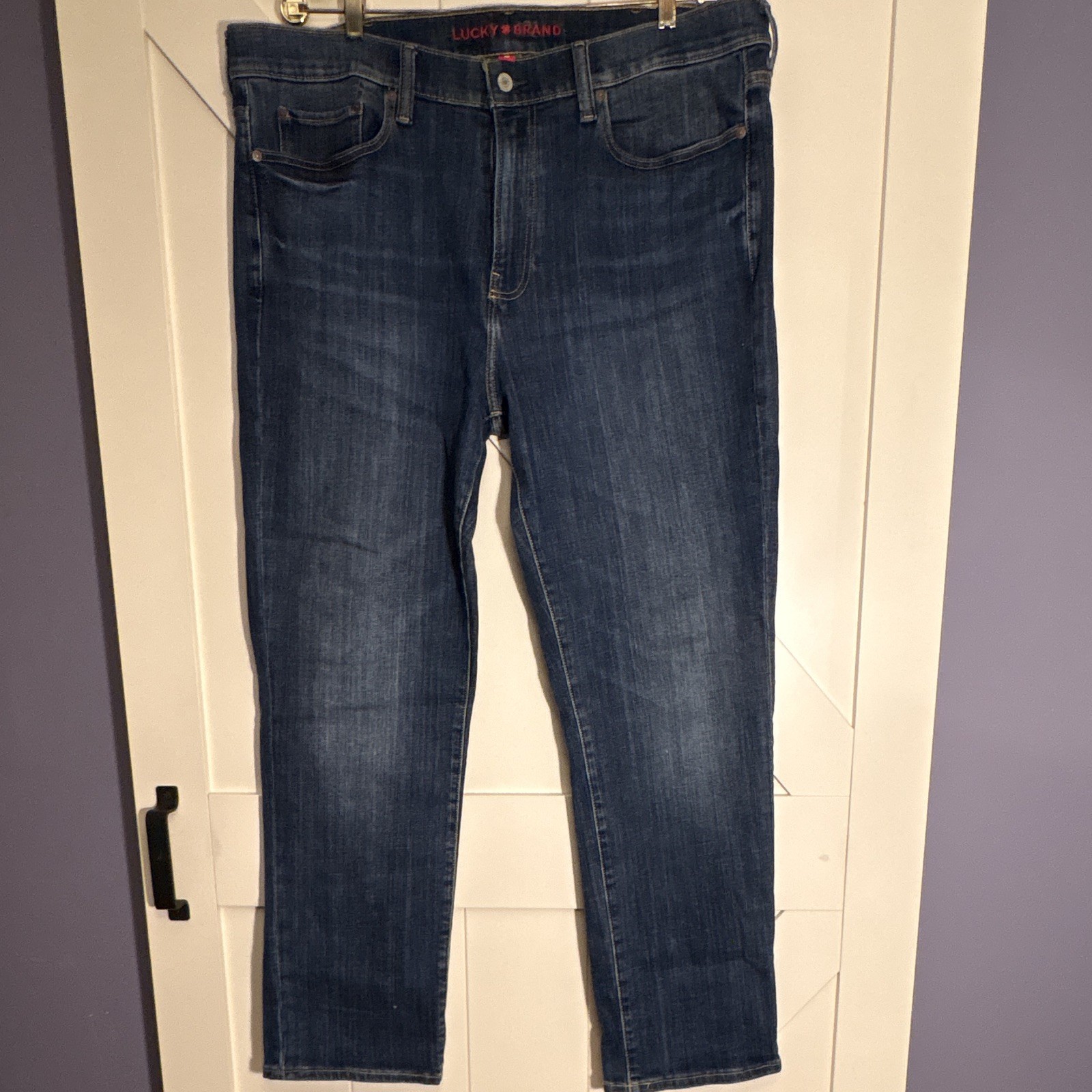 Cotton Denim Jeans, Lucky Brand, Dark Wash, W40 L32