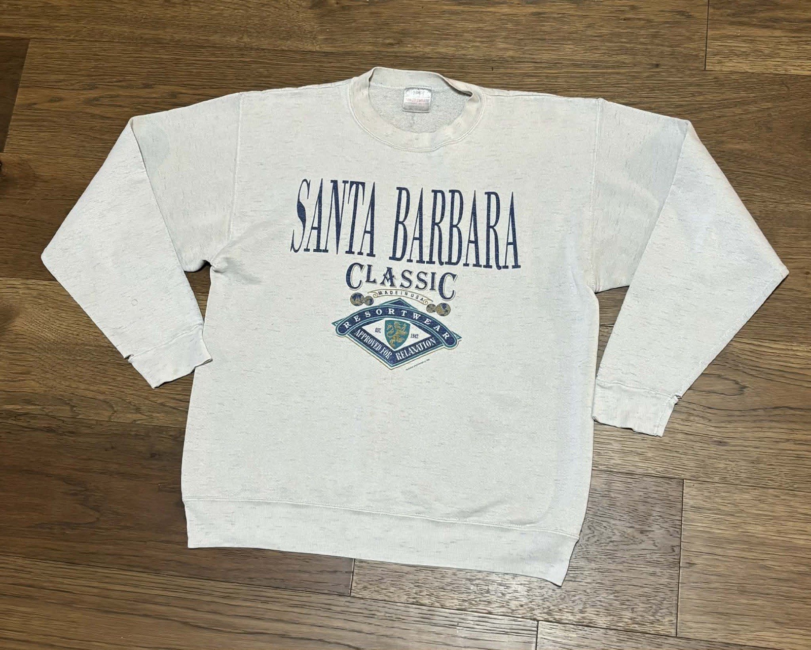 Vintage 90’s Santa Barbara California Sweatshirt Pullover Adult Size XL USA Made