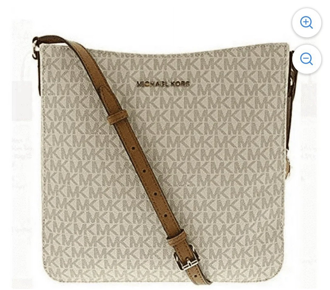 Michael Kors Saffiano Leather Jet Set Travel Messenger Crossbody Shoulder Bag