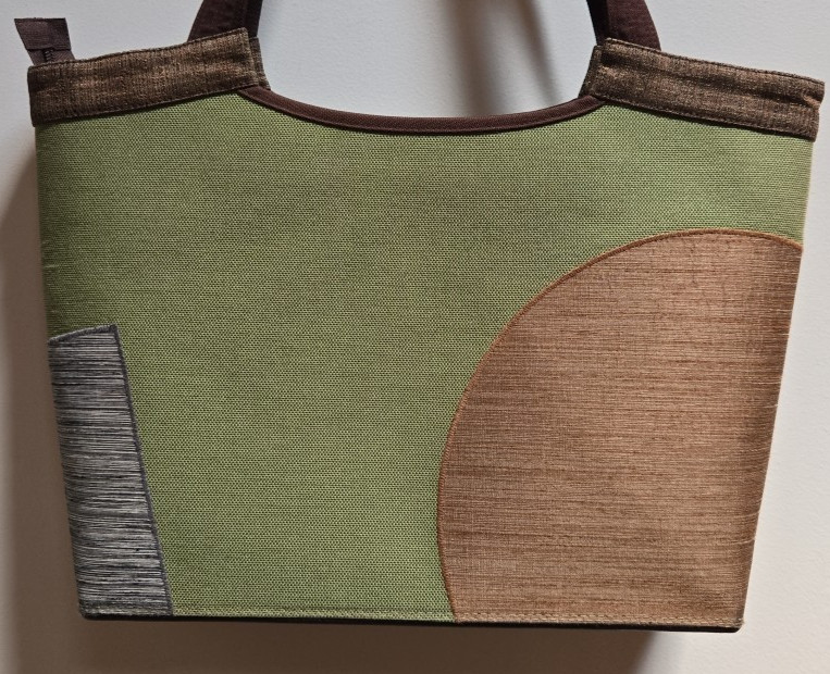 MATERIAL THINGS Janet C Alta Modern Print Fabric Purse Handbag Wearable Art