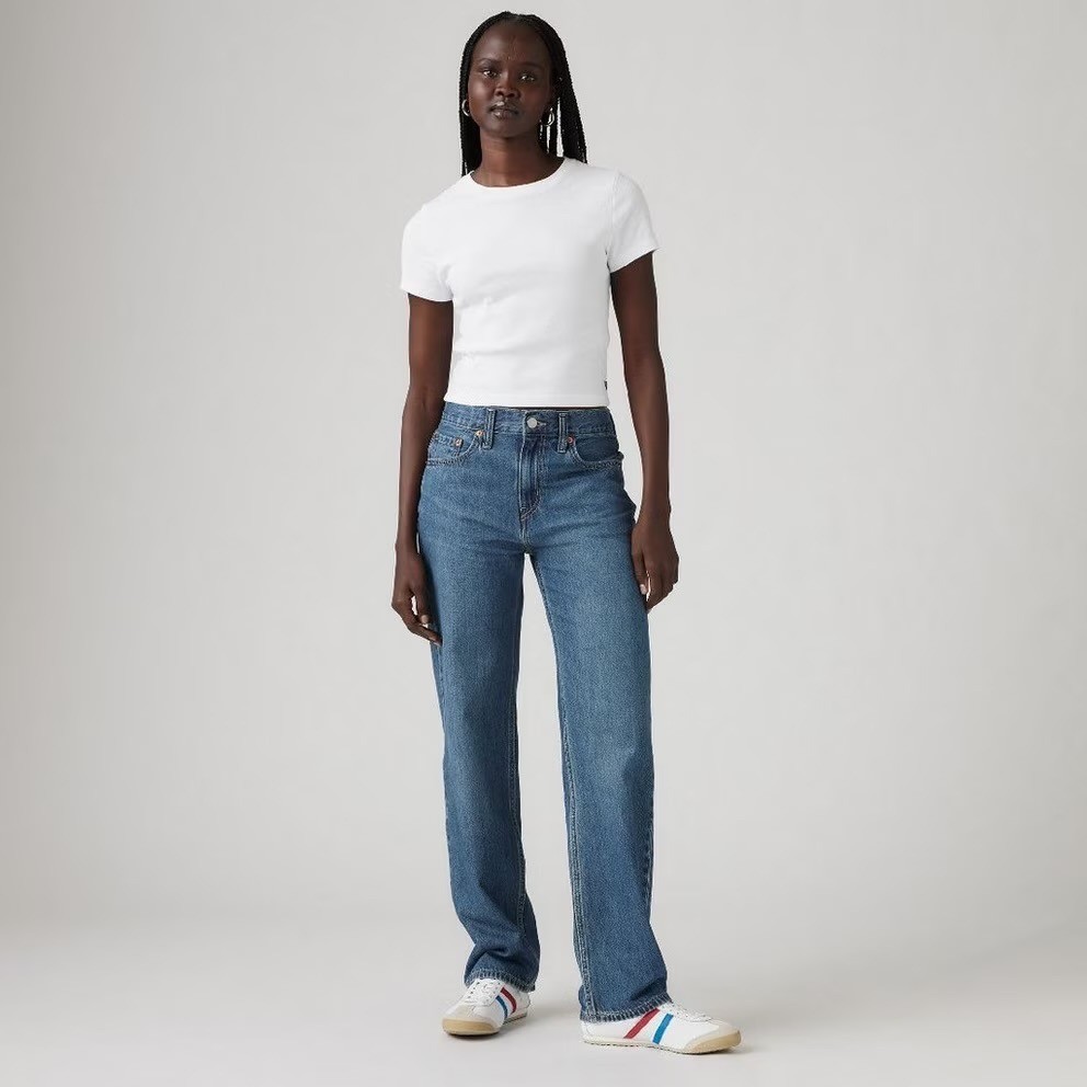 Levi’s Low Pro Straight Jeans Medium Wash 27 Mid Rise 100% Cotton