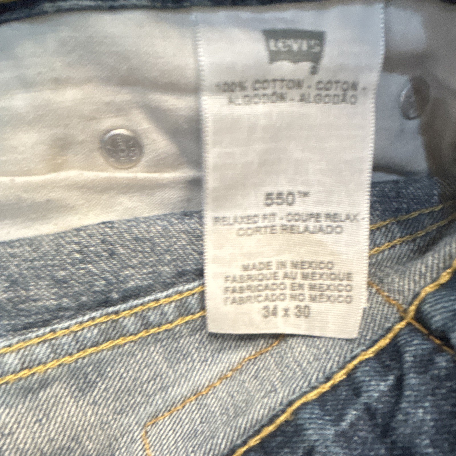Levi’s Men’s Relaxed Fit Mid Rise Medium Wash Cotton Denim Straight Jeans
