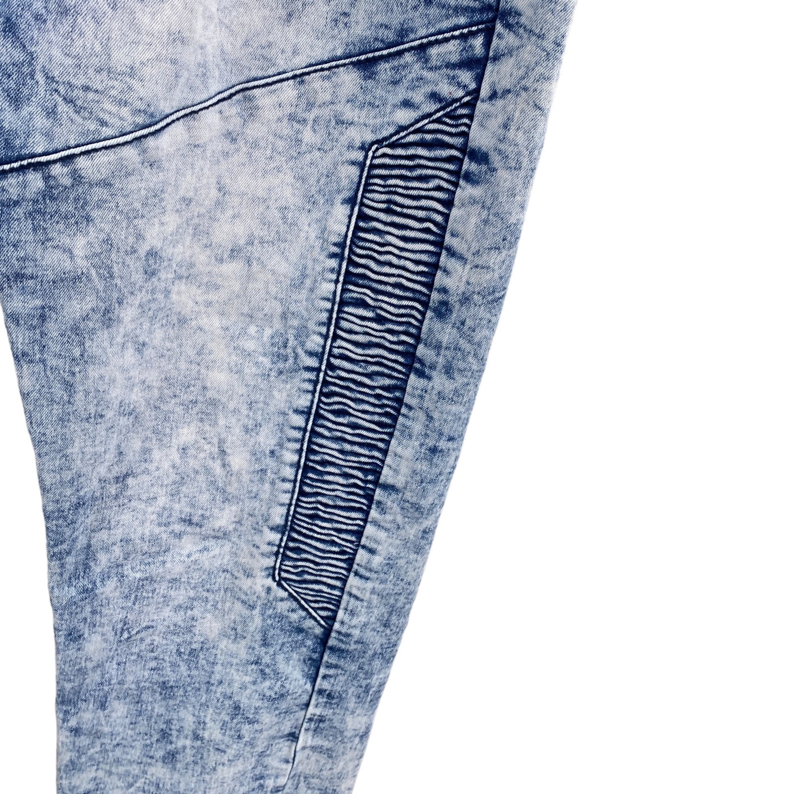 Broken Threads Mens Blue Denim Jeans Stone Washed Size 36 x 30 Slim Fit Stretch