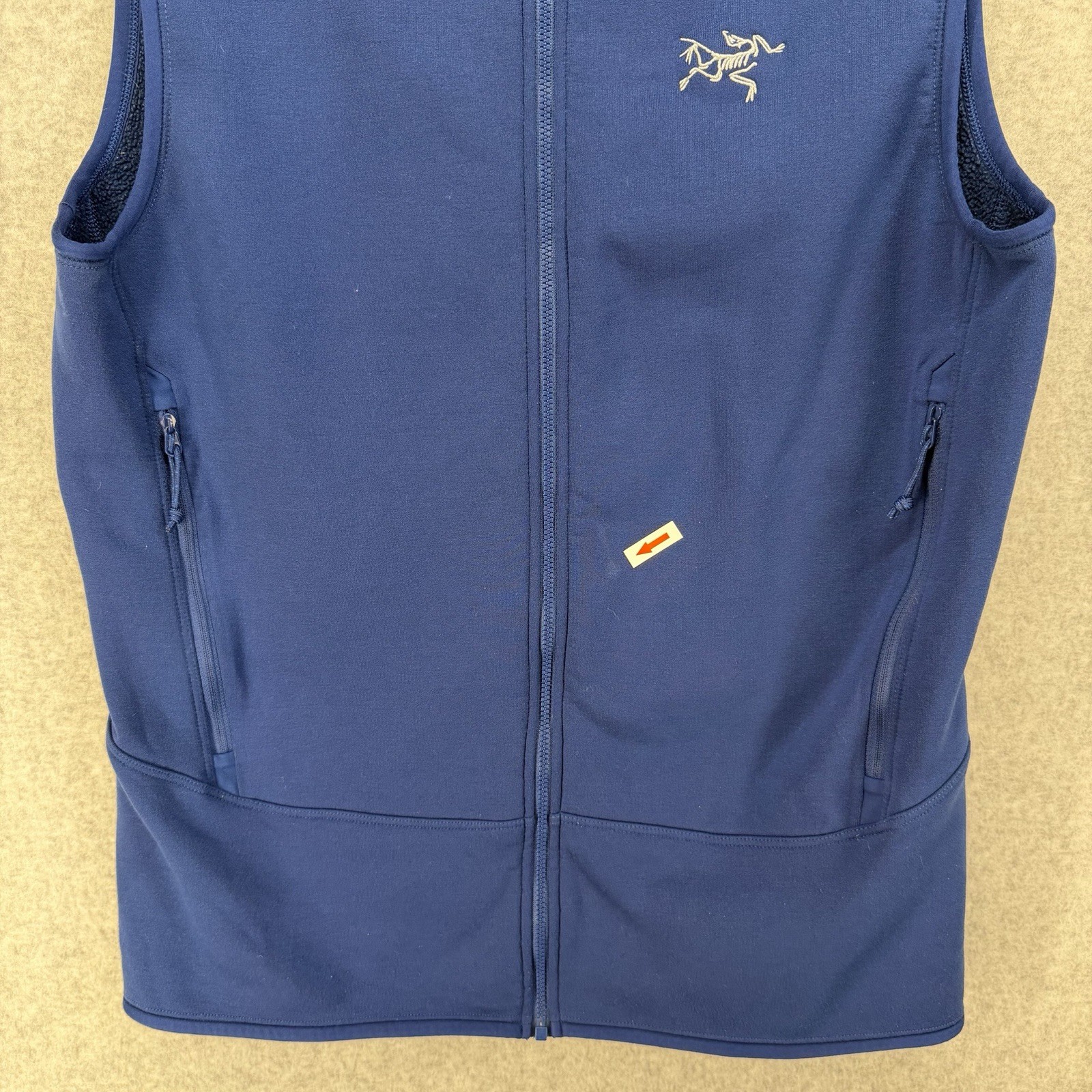 Arcteryx Vest Men M Blue Kyanite Softshell Fleece Lined Hike Sleeveless Jacket