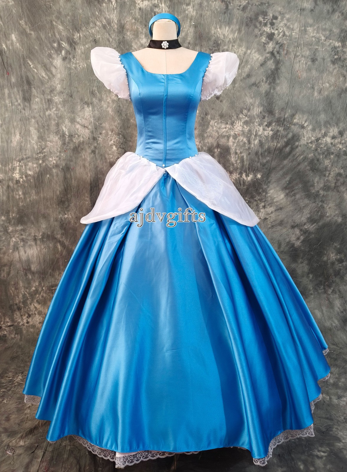 Princess Cinderella Dress for Women Girls – Blue Ball Gown Cosplay Costume