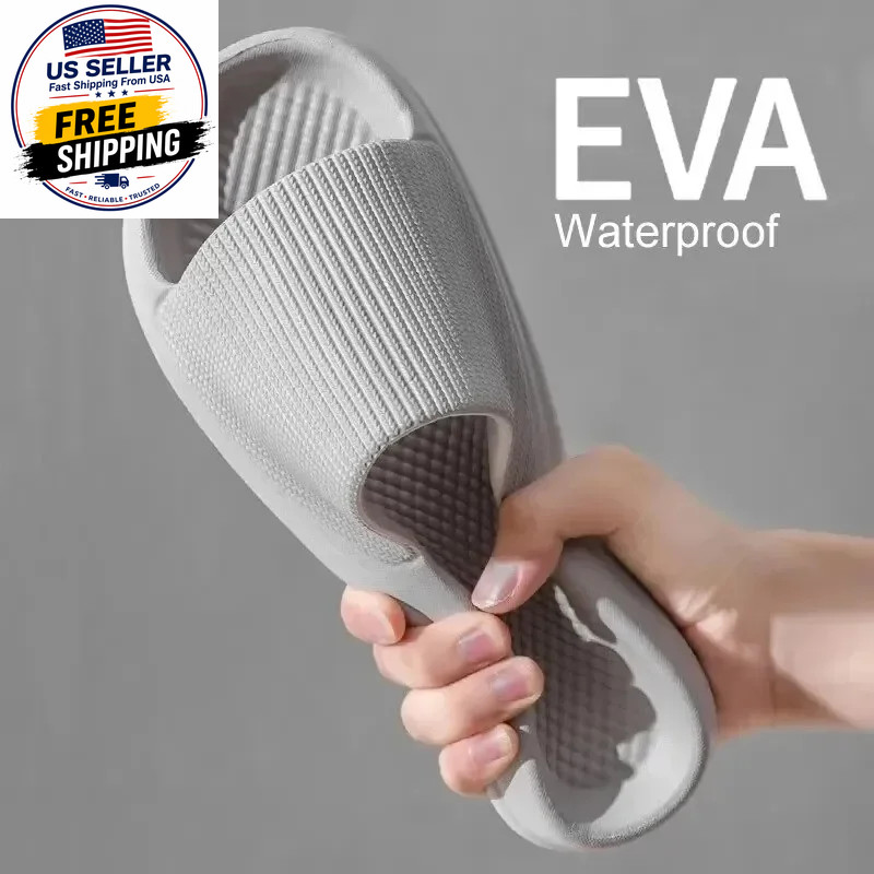 Non-Slip EVA Soft Sole Massage Shower Shoes for Women Men Couples Waterproof Hom