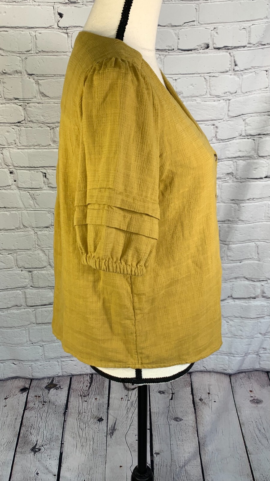 NEW MADEWELL Pembroke 100% Cotton Top in Mahan Plaid Bronzed Lichen Medium