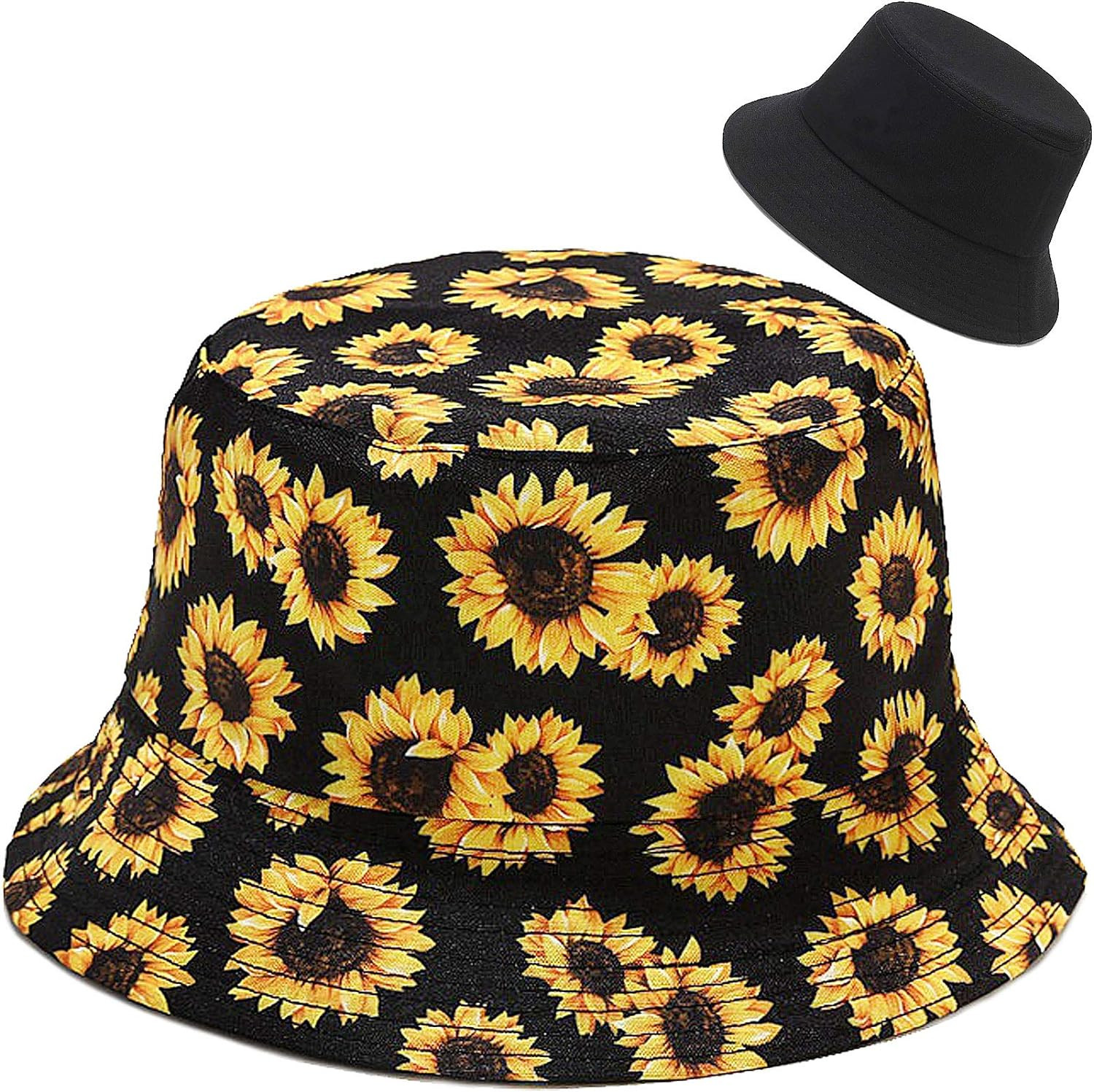 Unisex Bucket Hat Beach Sun Hat Aesthetic Fishing Hat for Men Women Teens, Rever