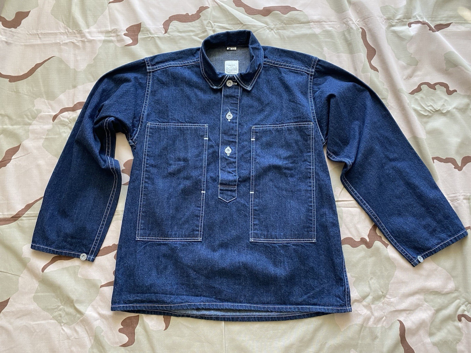 Mash Osaka Reproduction US ARMY WWII M-35 Denim Pullover Jacket Small MOC