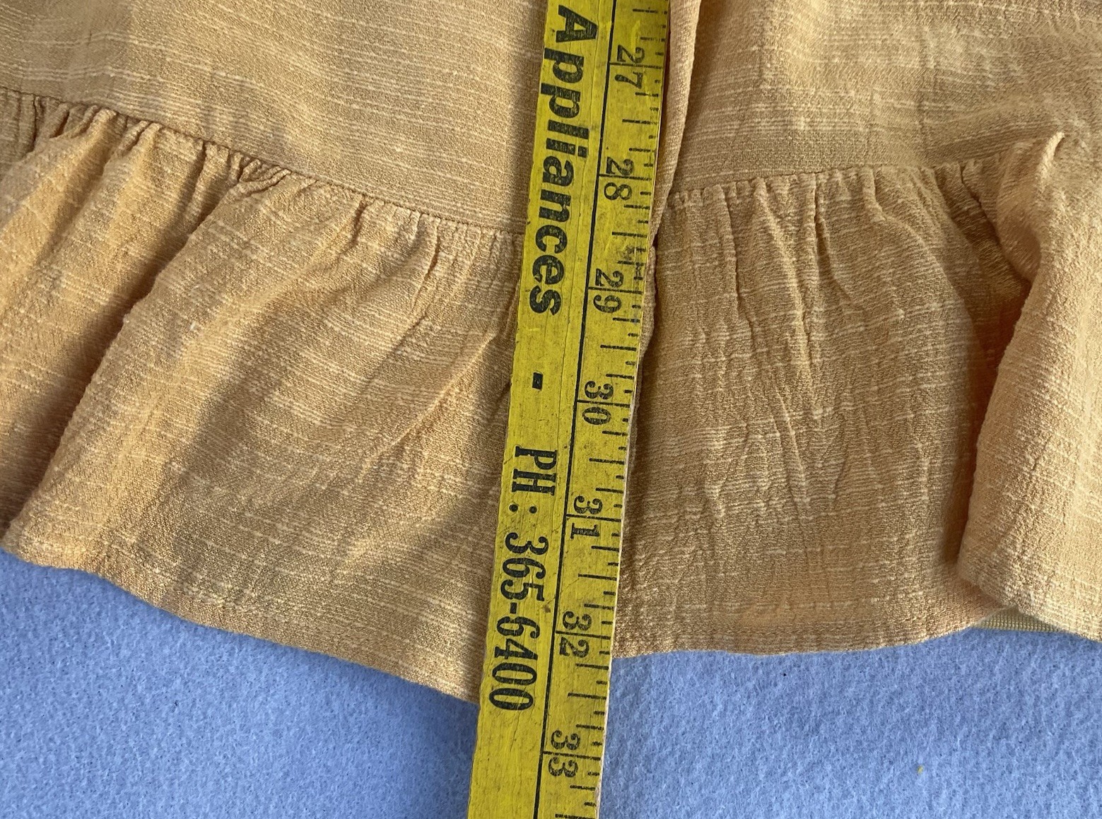 THML Sunflower Yellow Dress Small Aztec Embroidered Yoke Ruffled Cap Sleeves