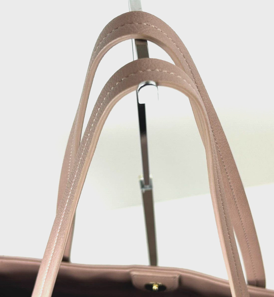 Banana Republic Curved Tote Bag Savannah Clay/Mauvish Double Handle NWOT