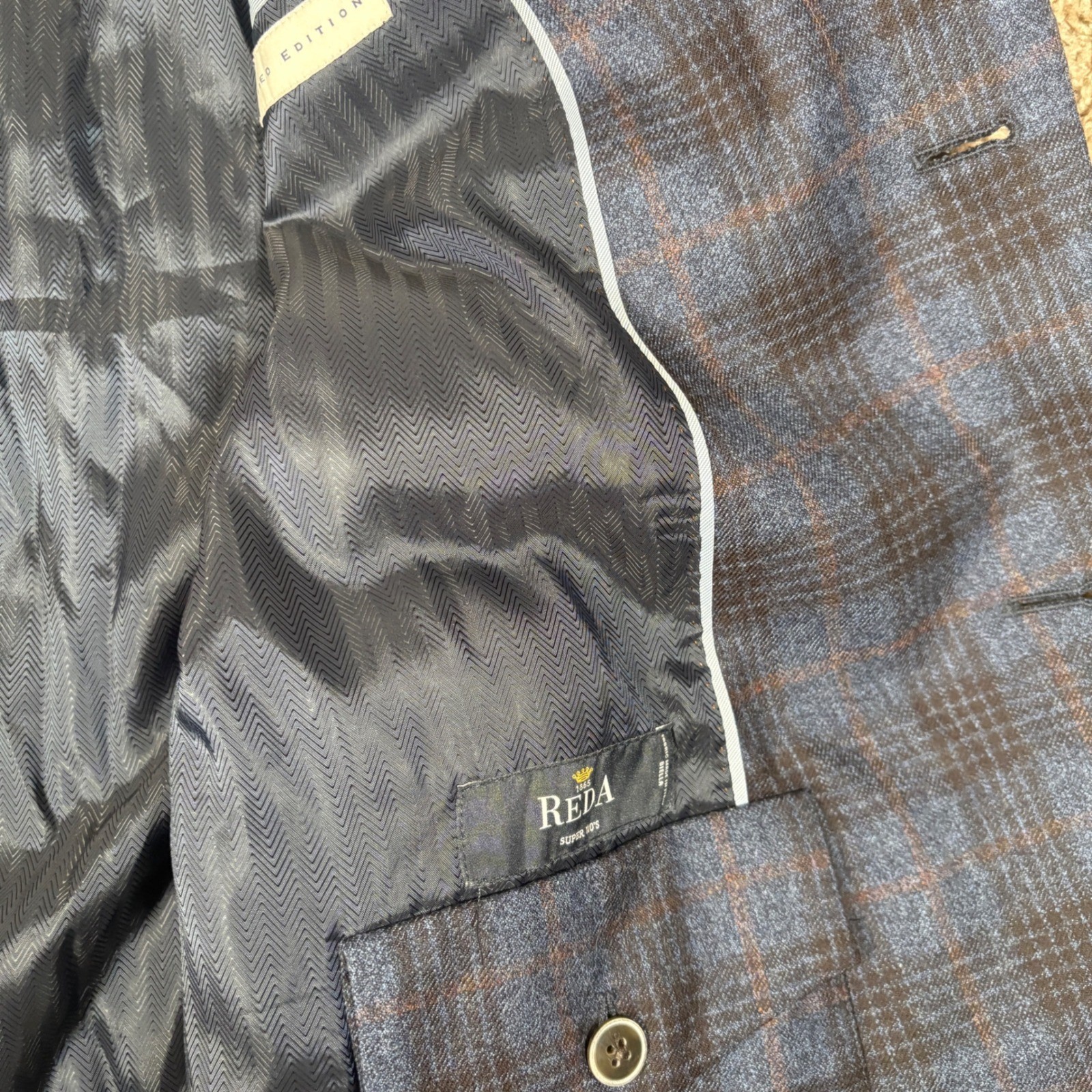 Joseph Abboud Heritage Blue Glen Plaid Reda Wool Blazer Sport Coat 50 Regular