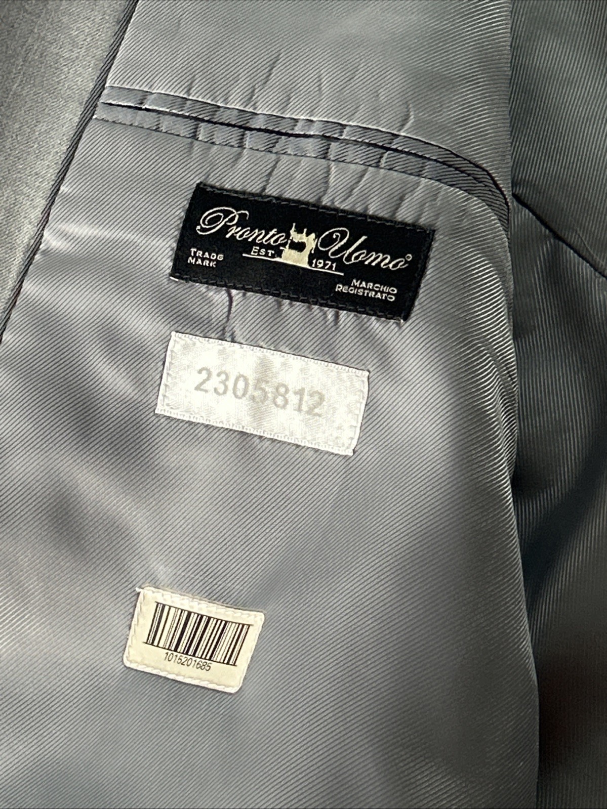 Pronto Uomo Blue & Charcoal Wool Blazer
