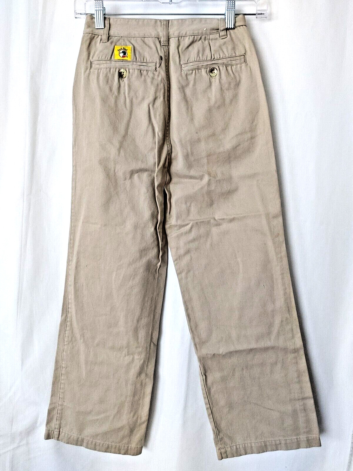 Duck Head Khaki Pants Pleat Front 100% Cotton 4 Pockets Beige Size 10 #15222