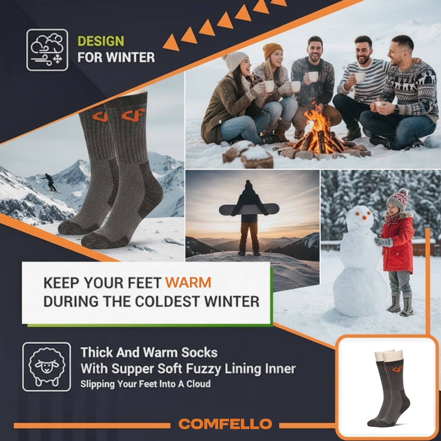 6-12 Pair Merino Lambs Wool Thermal Crew Socks Warm Heavy Duty Winter Boot 10-13
