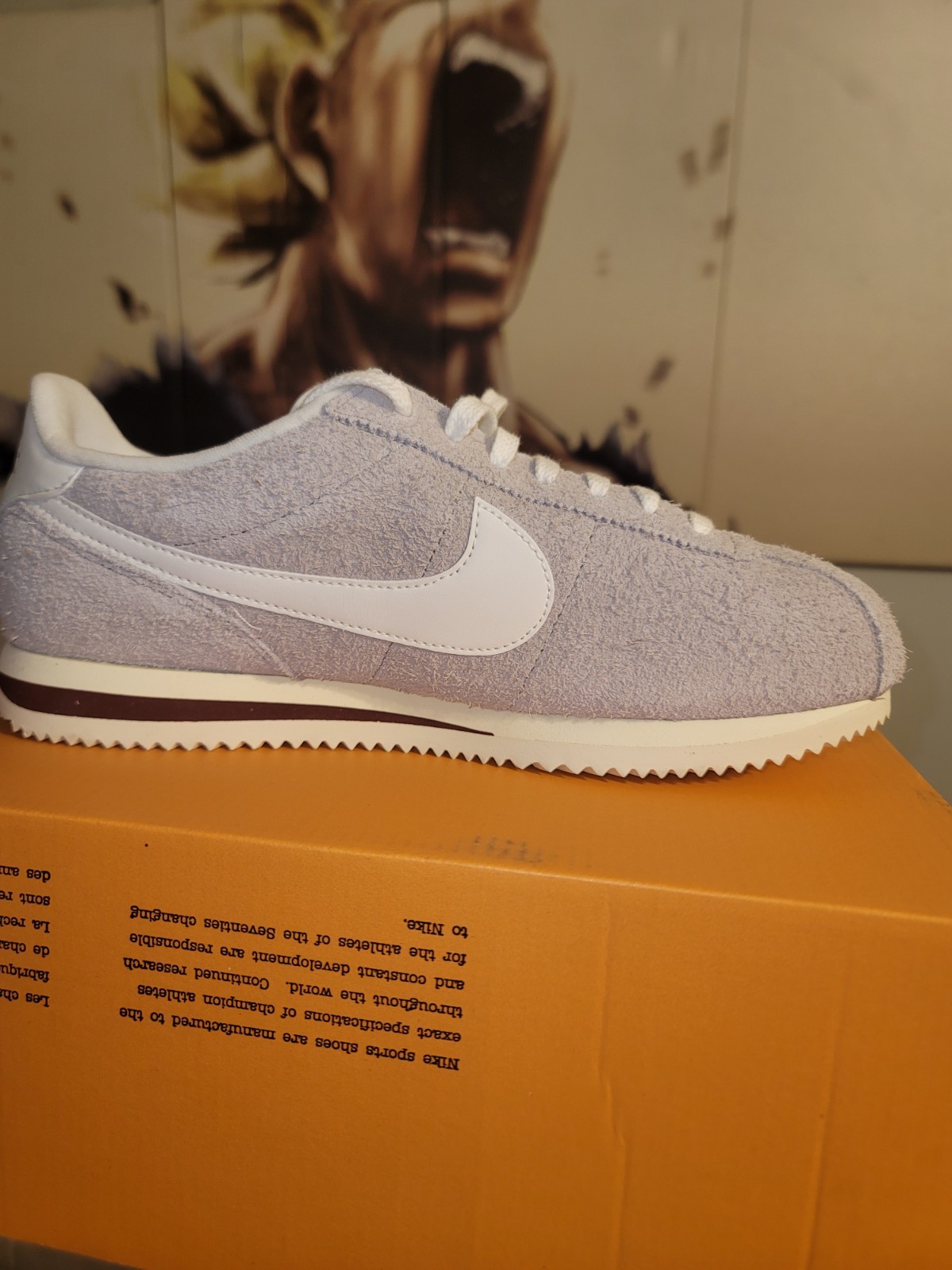 Nike Cortez SE Athletic Sneakers College Grey Sail HF3142-001 Suede Low Top