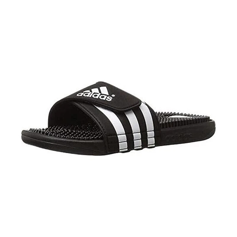 Adidas Adissage Slide Sandal Men’s Size 9 Black/White Massage Footbed