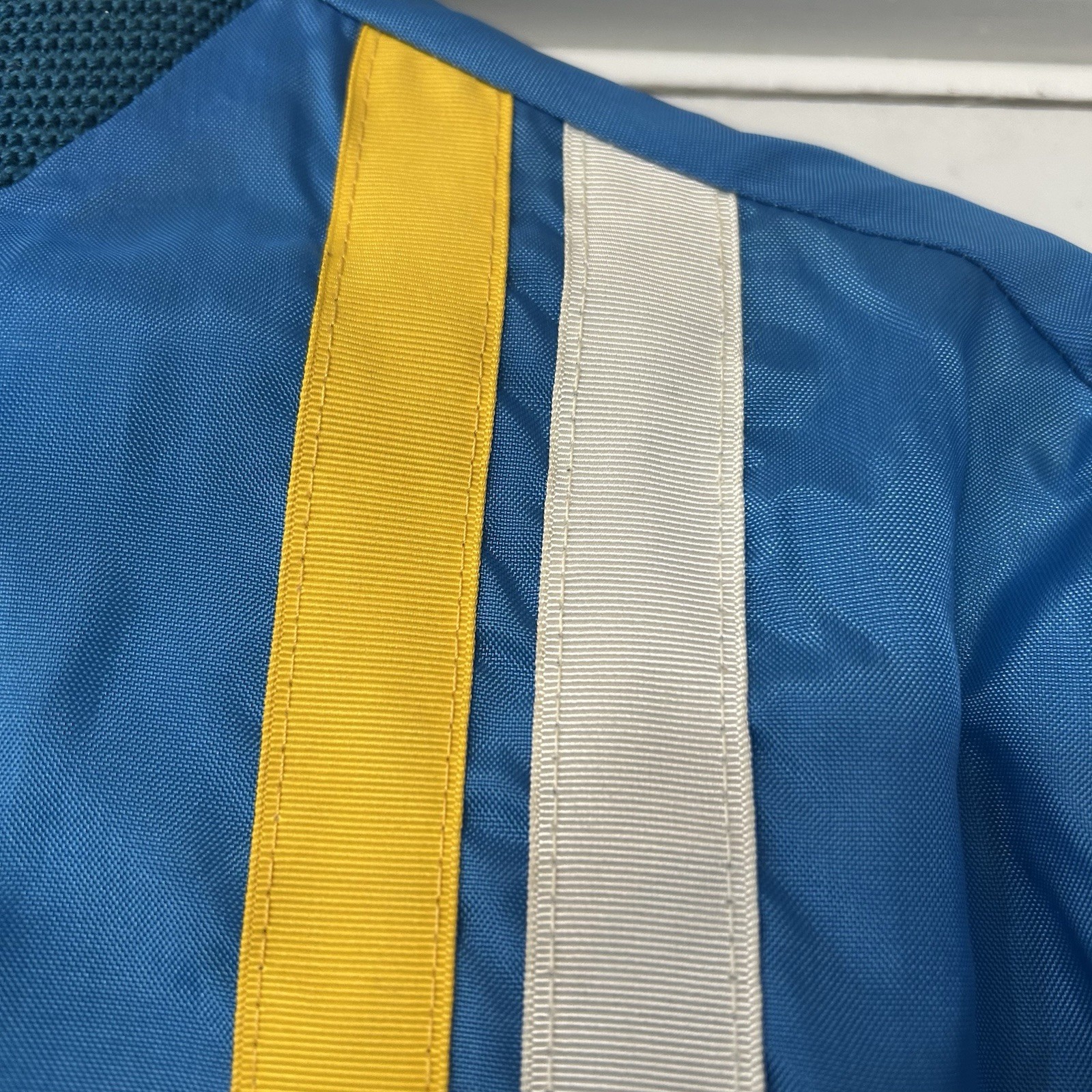 VTG 70s Good Year Tires Racing Jacket Size M USA Made Blue Nylon Quilt Lined