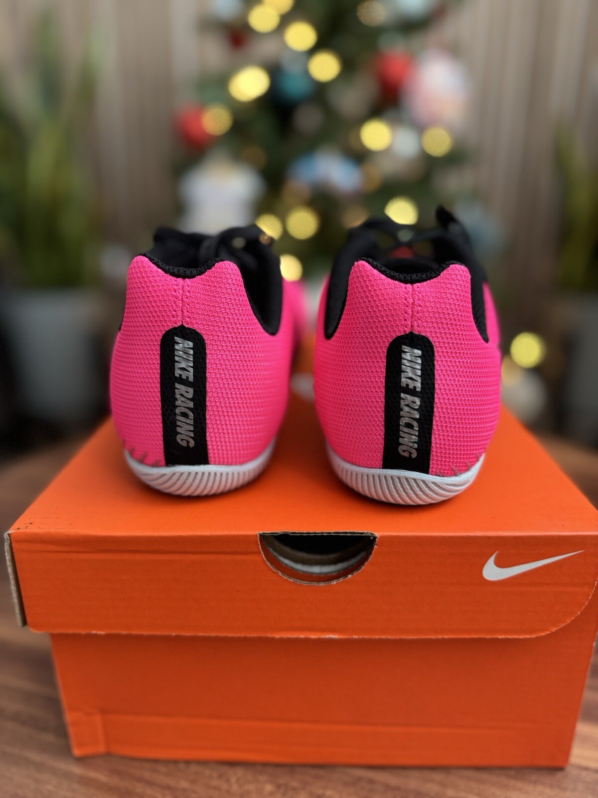 Nike ‘Pink Blast’ Zoom Rival Track Shoes with Attachable Spikes Men’s Sz 9