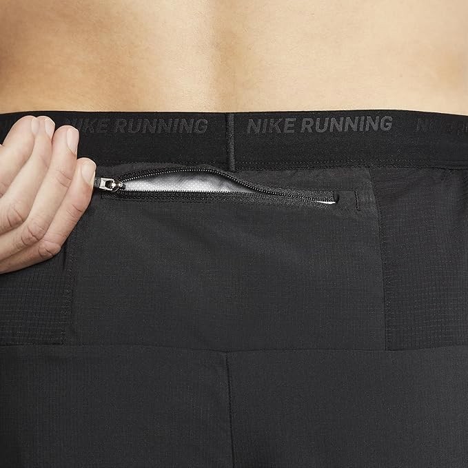 Nike Stride Dri-FIT Mens 7″ Brief-Lined Running Athletic Shorts Black DM4761-010