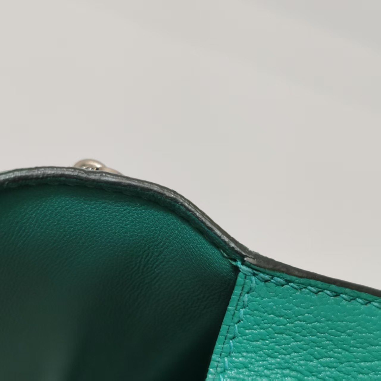 Hermes Verrou Mini 17 Chevre Chamkila Menthe Z6 Green Silver Hardware PHW Auth