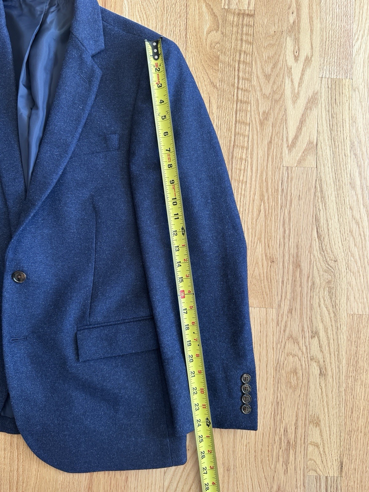 J.CREW Thompson 40S Blue Wool Tweed Slim Fit 2-Button Single-Breasted