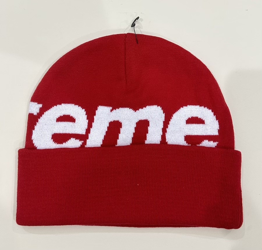 NEW IN BAG Supreme Box Big Logo Red Beanie FW23