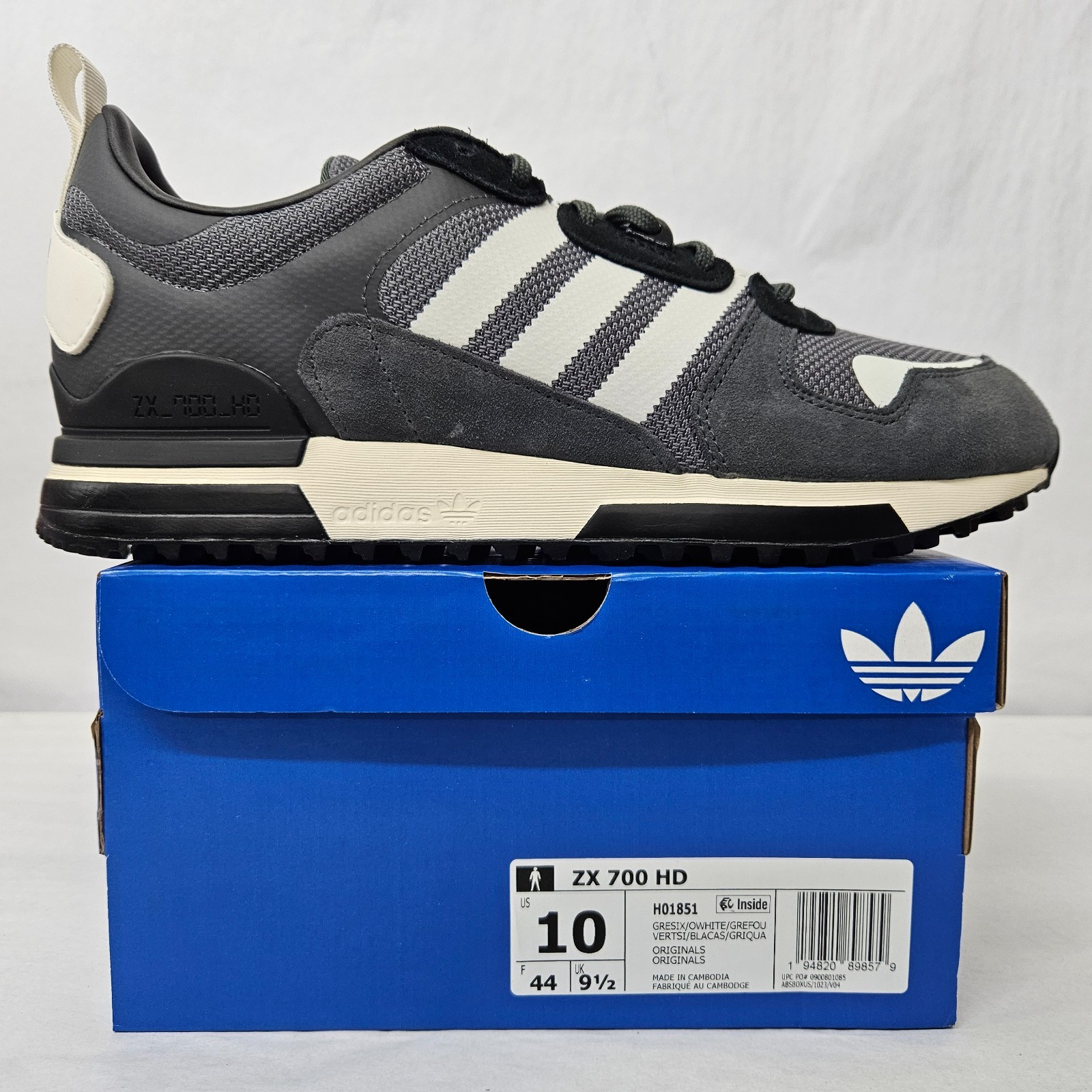 Adidas Originals ZX 700 HD Retro Sneakers H01851 Grey White Men’s Size 10