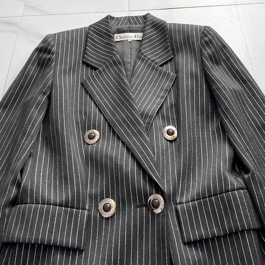 Christian Dior tailored jacket, women’s, wool, gray, size M
