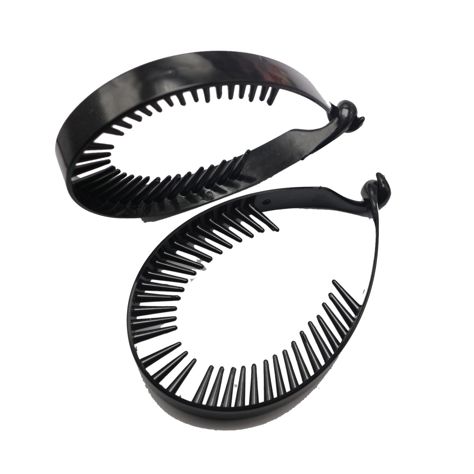 10 Pcs Black Plastic Large Twisted Ponytail Clip Holder Hair Claw 98mm Styling