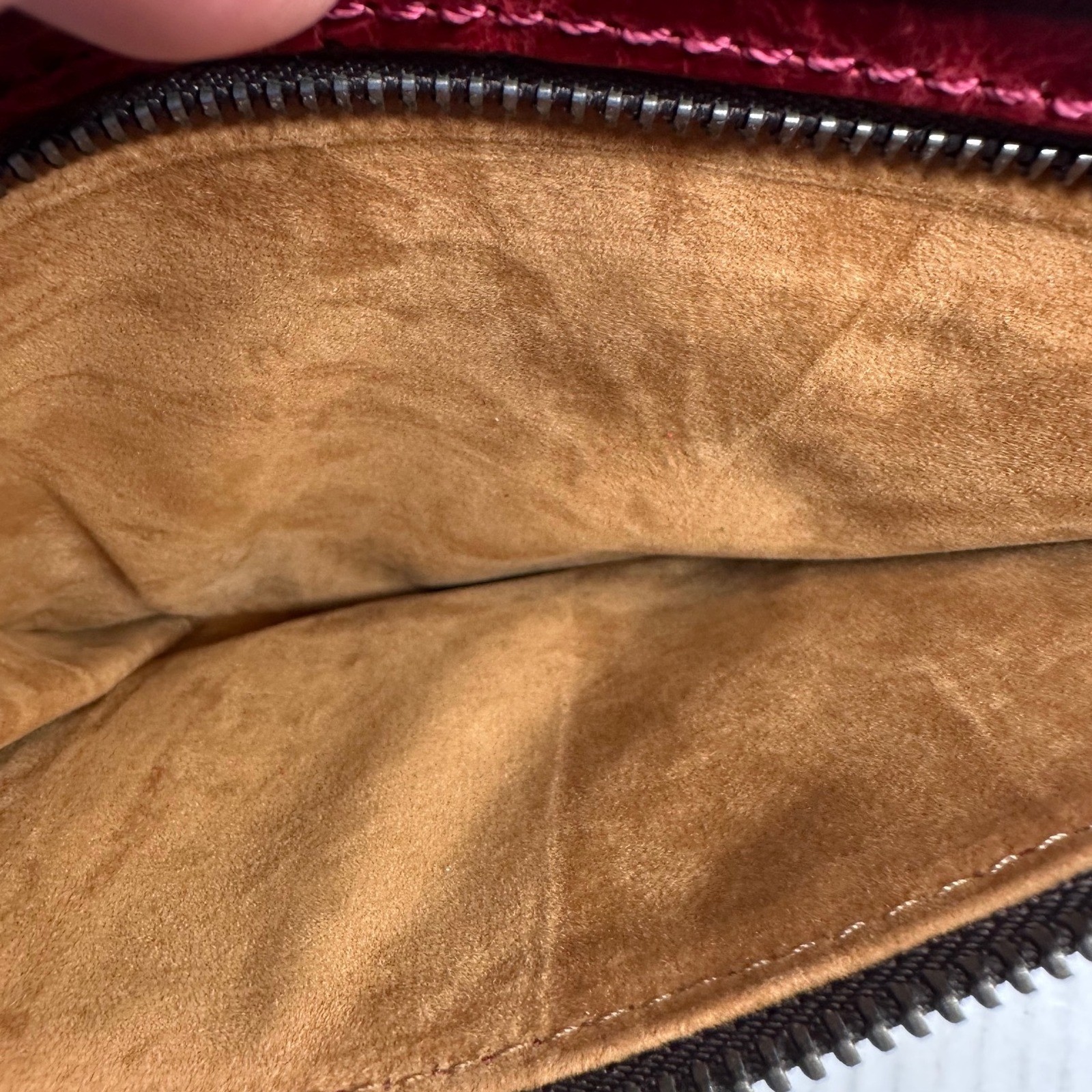 Patricia Nash Italian Leather Burgundy Distressed Clutch Envelope Folio 8X10